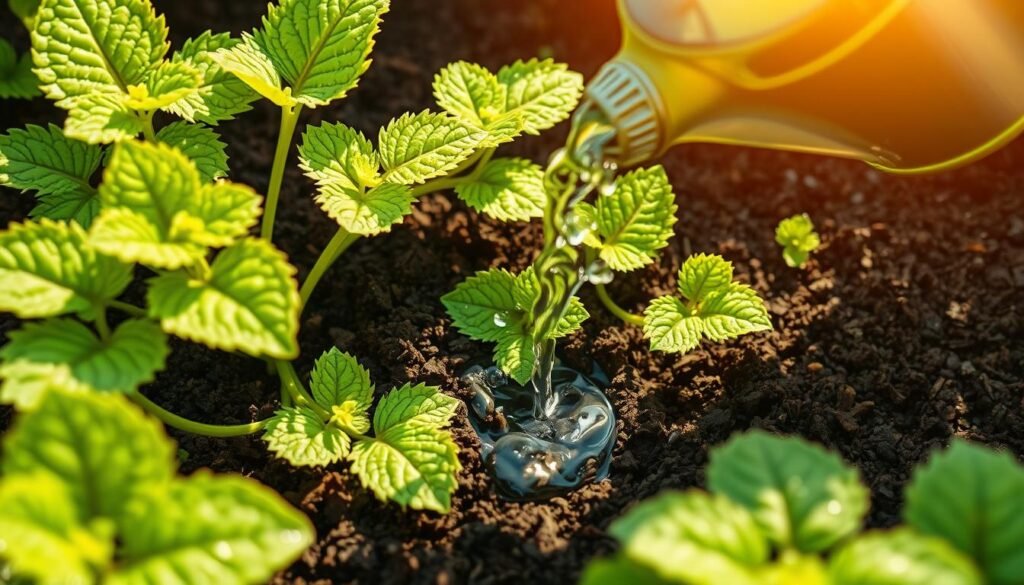 Irrigação correta da planta renda francesa