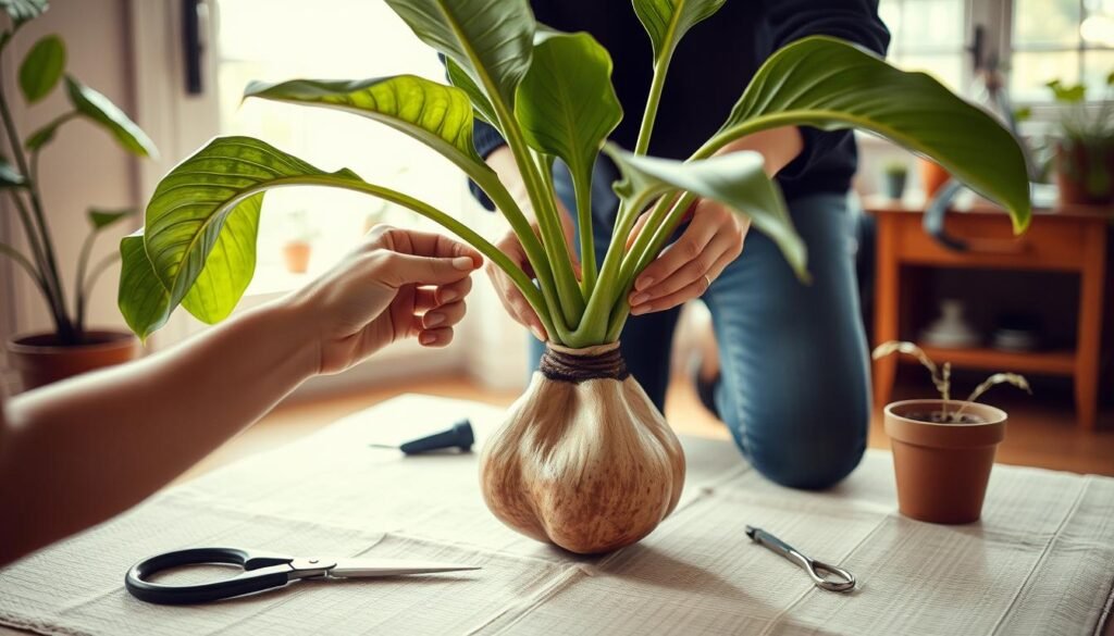 Poda de planta pata de elefante