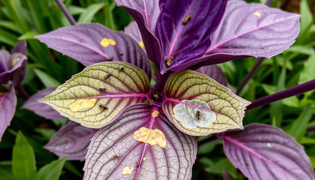 Pragas e doenças da planta lambari roxo